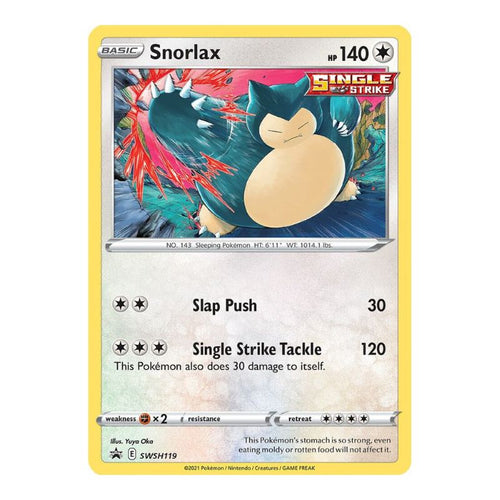 Snorlax Cosmos Holofoil SWSH119 Pokemon kort