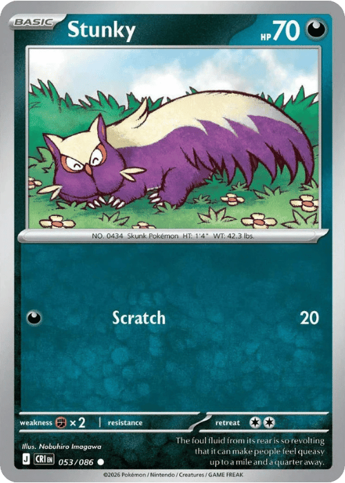 Stunky 053/086 Pokemon Chaos Rising