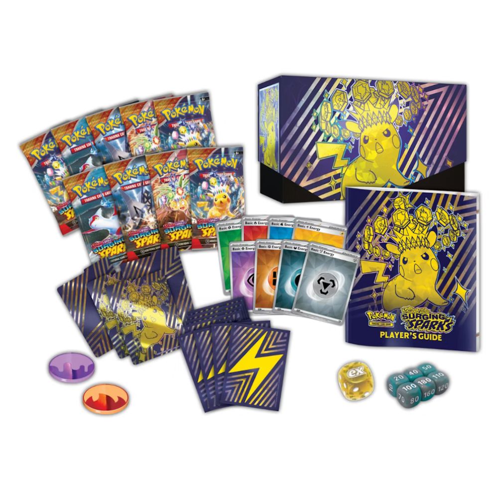 Pokemon Scarlet & Violet 8: Surging Sparks Elite Trainer Box innehåll