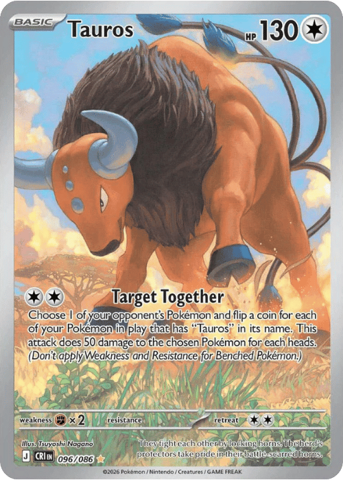 Tauros 096/086 Illustration Rare Chaos Rising