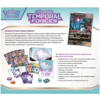 Pokémon Scarlet & Violet 5: Temporal Forces Elite Trainer Box baksida med Flutter Mane kort