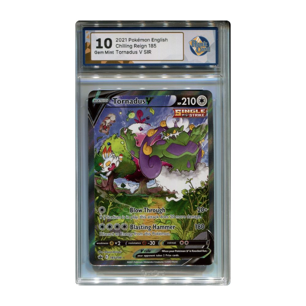 Tornadus V 185/198 RaukCard 10 graderat Pokemon kort
