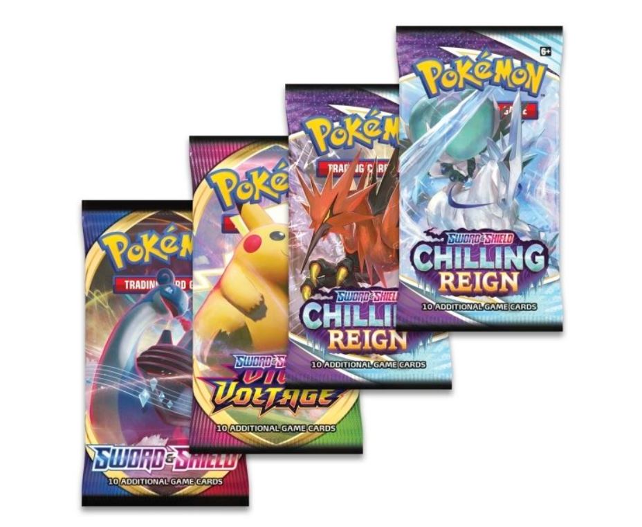 pokemon tcg 4 stycken booster packs