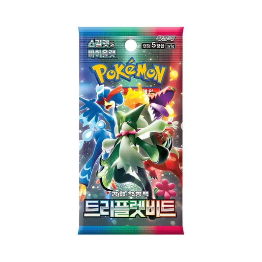 Triplet Beat Booster pack med koreanska Pokemon kort