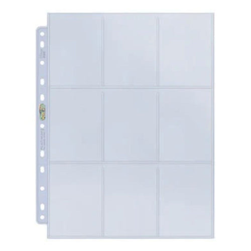 1st Ultra Pro Platinum Page 9-Pocket Plastficka för Standard Kort, (11 hål)
