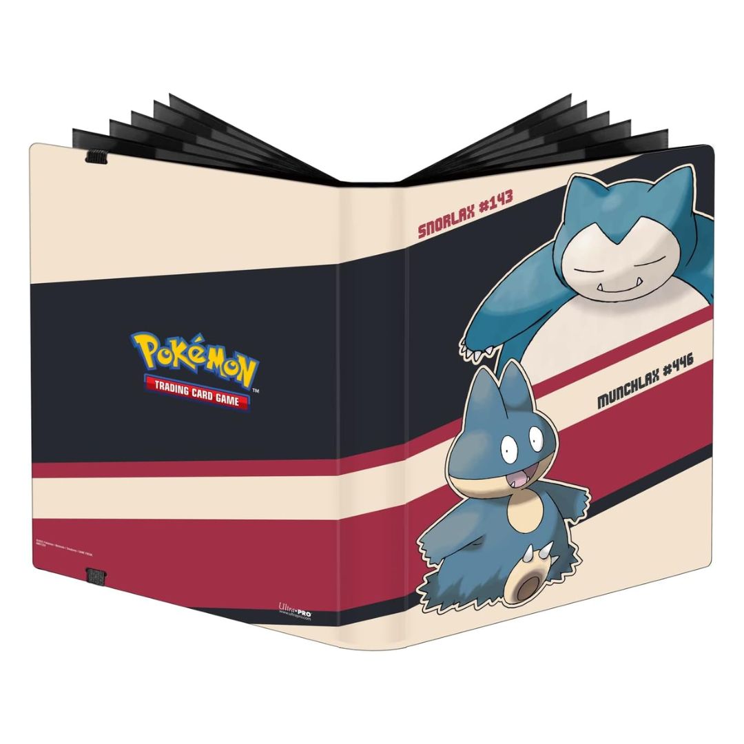 Ultra Pro pärm till Pokemon kort med omslag av Snorlax & Munchlax 9-pocket pro binder