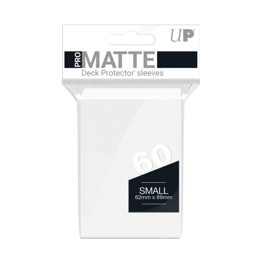 ultra pro white card sleeves Yu Gi Oh 60 Card Sleeves Small Ultra Pro Matte White 62x89mm