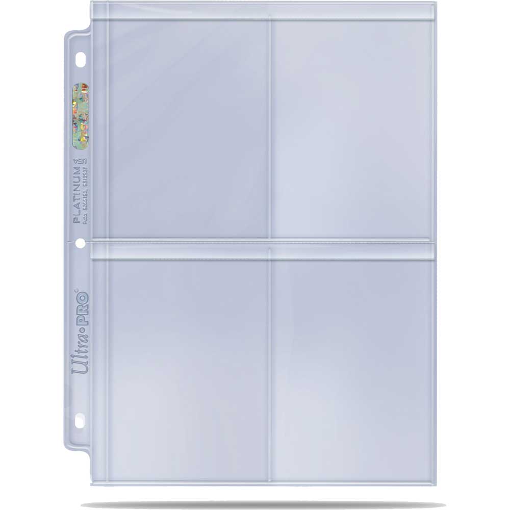 Ultra PRO: Secure Platinum Page 4-Pocket Toploader skyddar kort i toploader