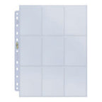 100st Ultra PRO: Silver Page 9-Pocket Plastficka för Standard Kort, (11 hål)