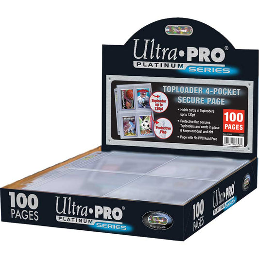 Ultra PRO: Secure Platinum Page 4-Pocket Toploader