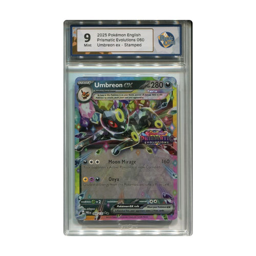 Umbreon ex 060/131 Prismatic Evolutions Stamp RaukCard 9 graderat pokemon kort