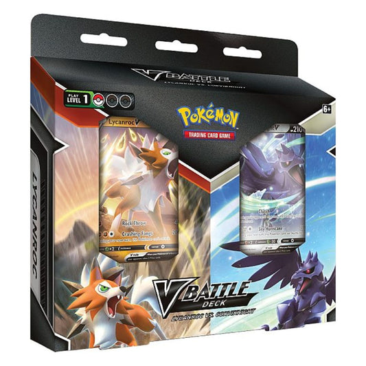 Pokémon TCG: V Battle Deck Bundle: Lycanroc vs Corviknight V ger med 2st 60-kortslekar för dubbel spänning!