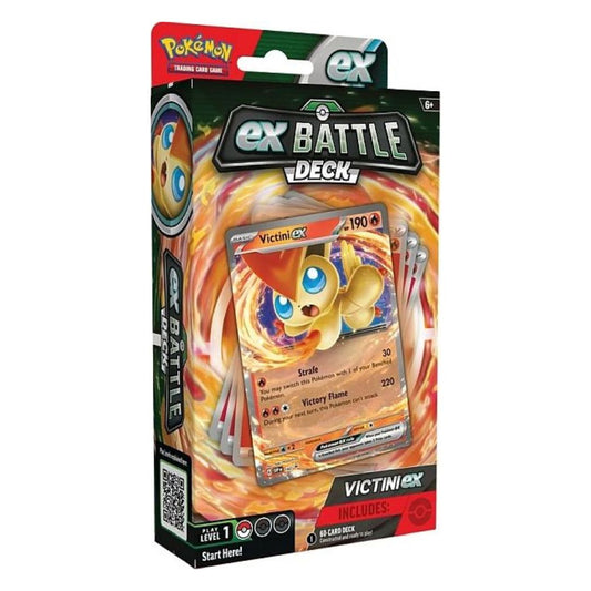 Pokémon TCG: ex Battle Deck Victini ex ger dig en färdigbygg 60-kortslek att utmana dina motståndare med