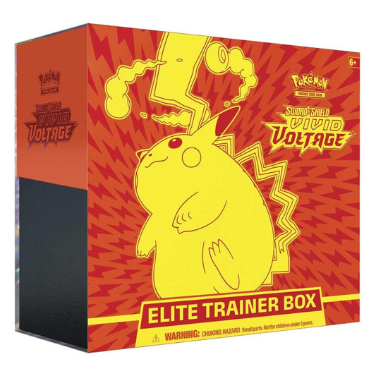 Sword & Shield Vivid Voltage Elite Trainer Box innehållande engelska Pokemonkort