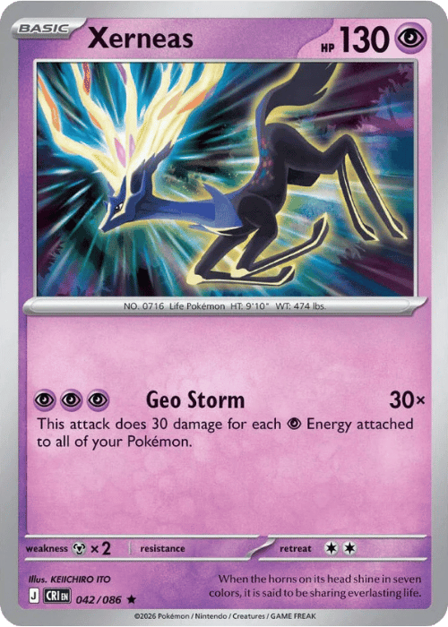 Xerneas 042/086 Pokemon Chaos Rising