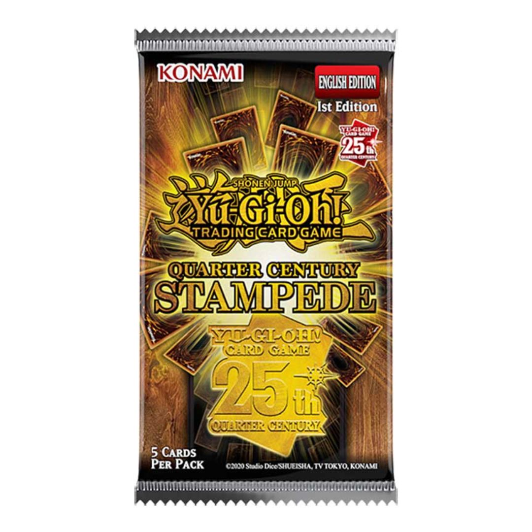 Yu-Gi-Oh! Quarter Century Stampede jubileumset Booster pack med mängder av kraftfulla kort att addera till sin samling