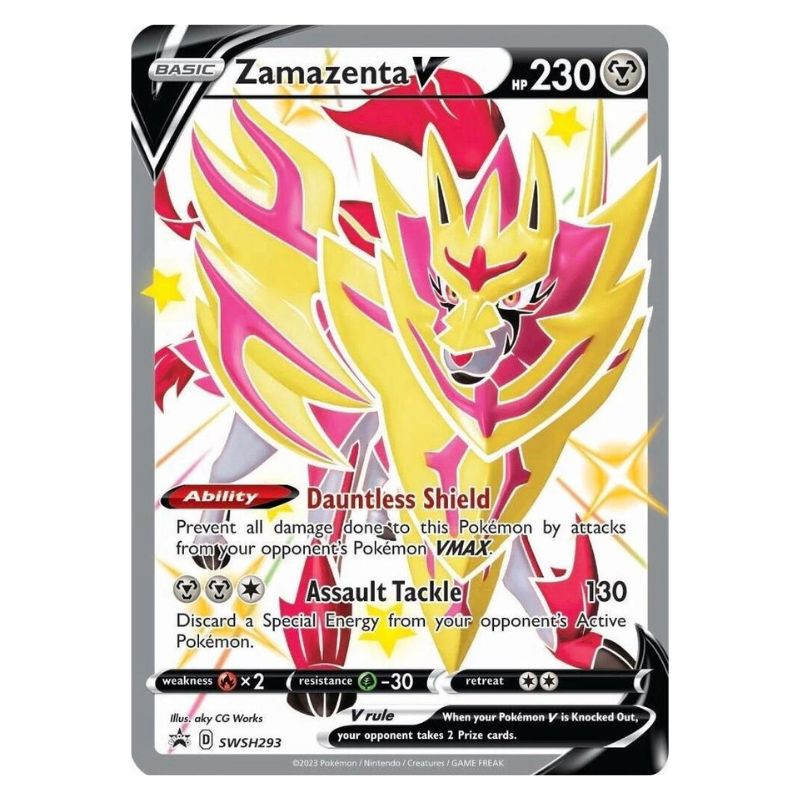 Zamazenta V SWSH293 promo Pokemon kort från Crown Zenith